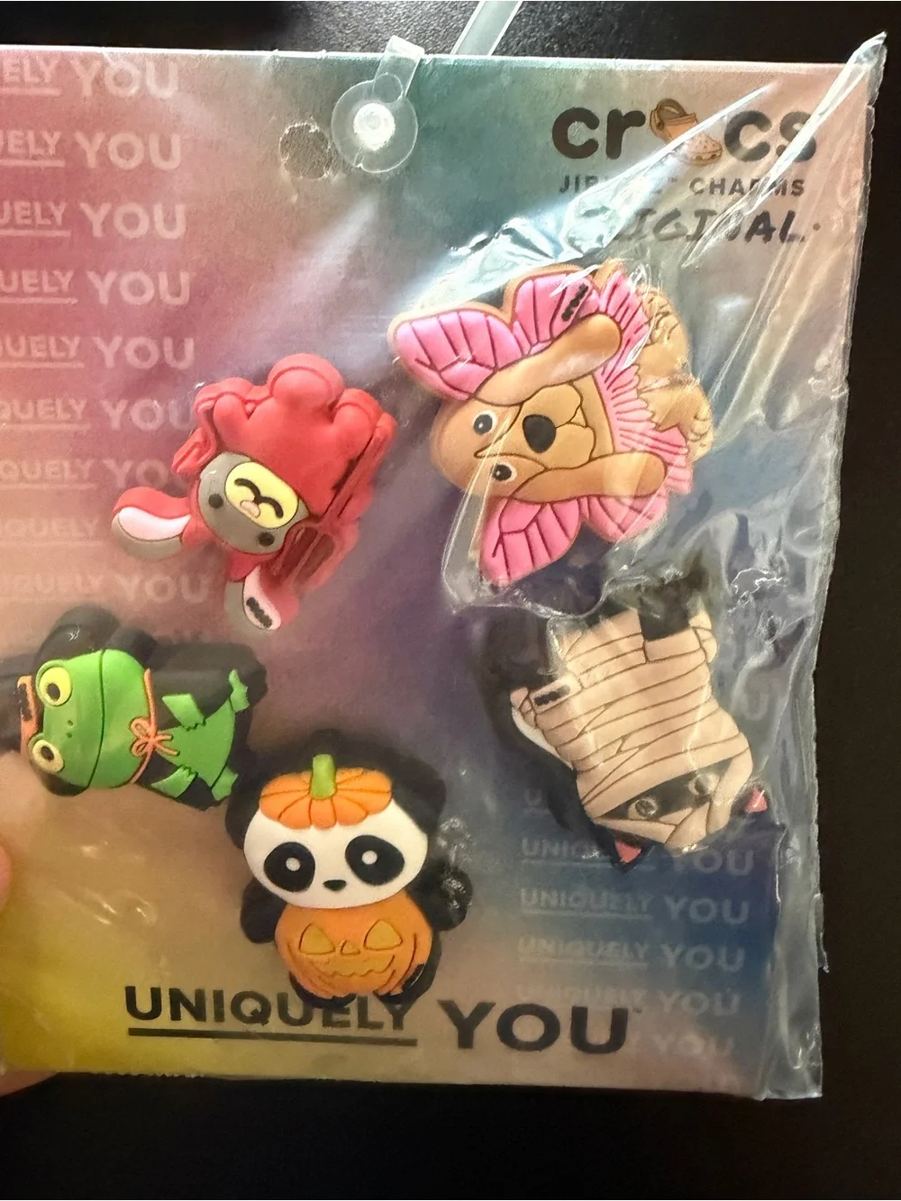 New CROCS Jibbitz Shoe Charms Cute Halloween Animals in Costumes Dog Cat 5 Pack